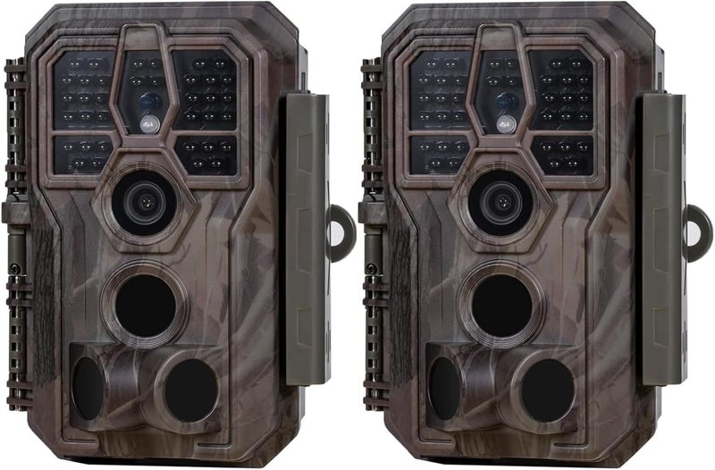GardePro E5S 2-Pack Trail Camera (Non-Cellular, Non-WiFi), 64MP Photo & 1296P HD Video, 0.1s Trigger, 100ft No-Glow Night Vision, Motion Activated Wildlife Camera - Image 1